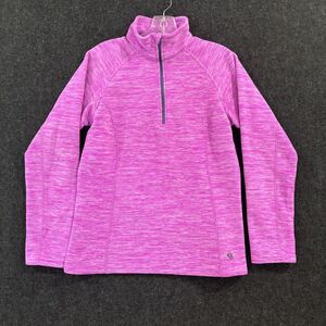 Mountain Hardwear Pullover Women's Medium Pink Fleece Jacket Half 1/2 Zip Hiking